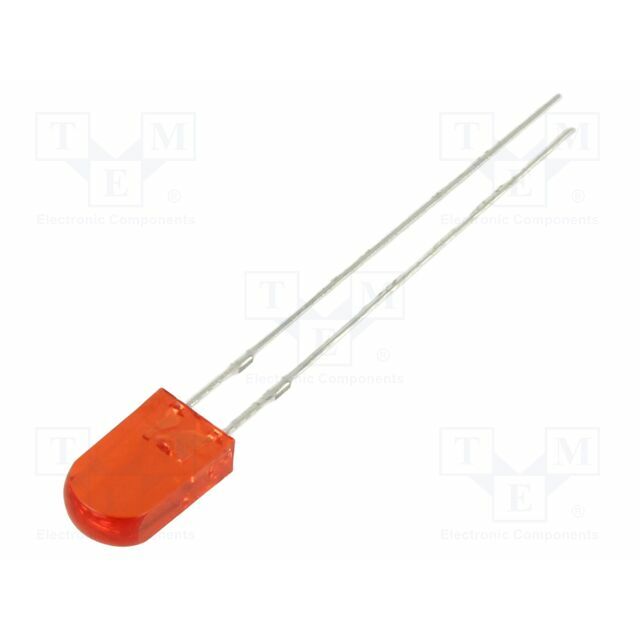 OPTOSUPPLY LED; red; 500mcd; 100°; Front: