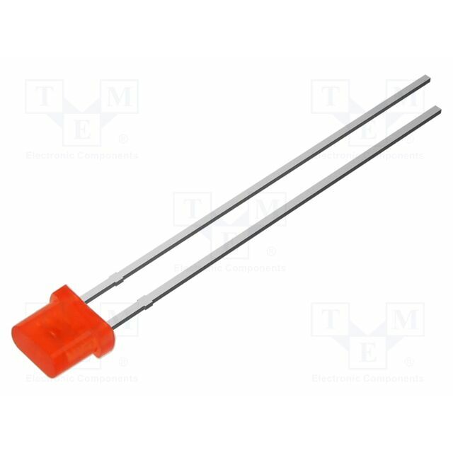 OPTOSUPPLY LED; red; 500mcd; 115°; Front:
