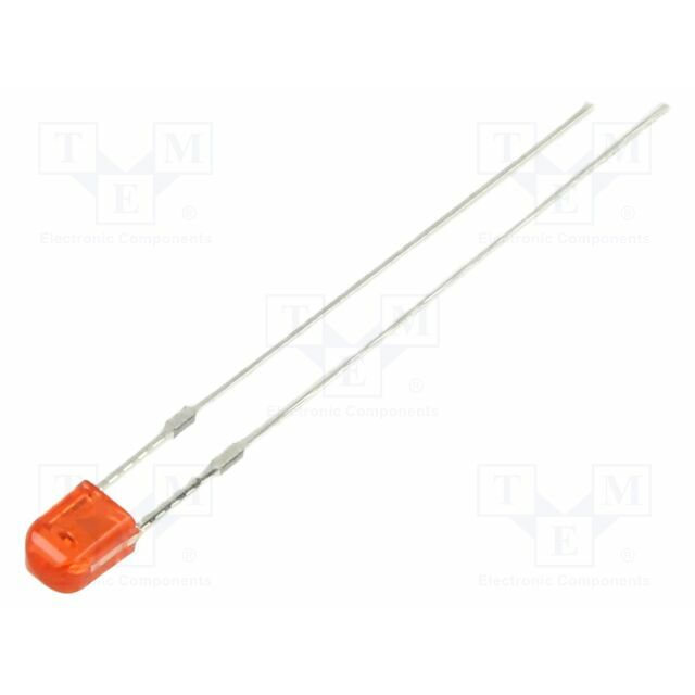 OPTOSUPPLY LED; red; 1560mcd; 70/50°; Front: