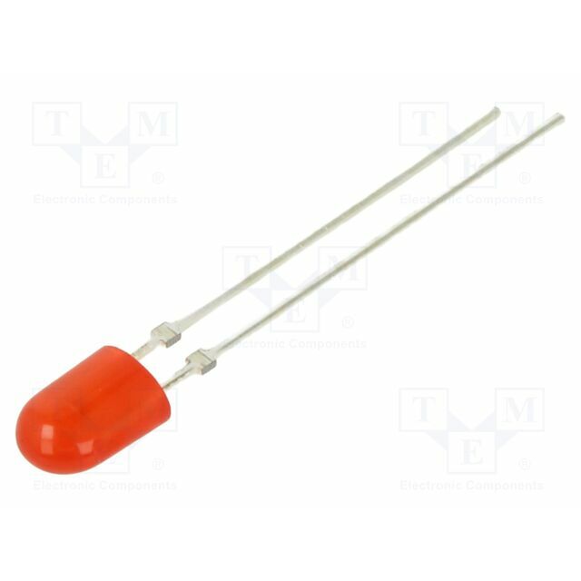 OPTOSUPPLY LED; red; oval; 5.2x3