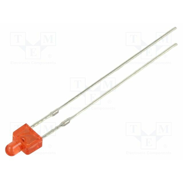 OPTOSUPPLY LED; red; 2mm; 100mcd; 120°