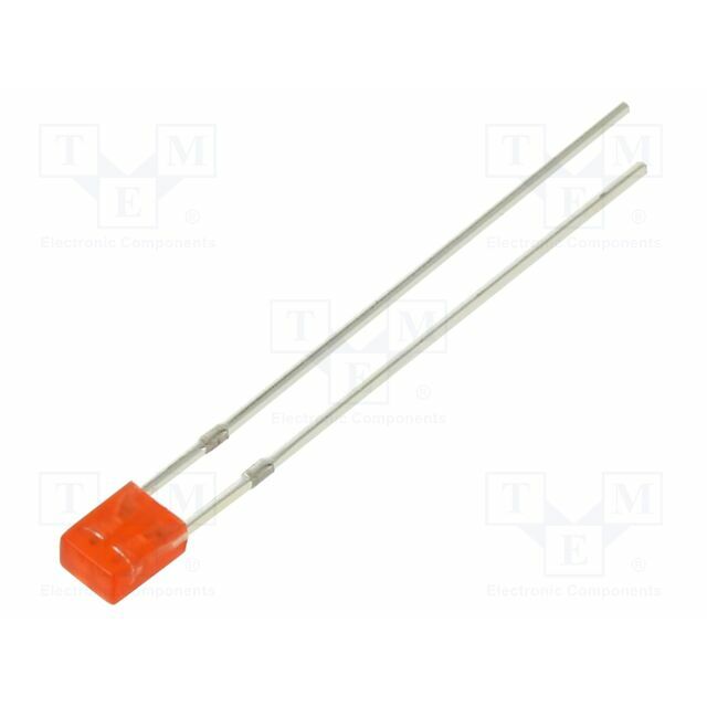 OPTOSUPPLY LED; red; rectangular; 2x3x4mm; bipolar