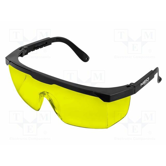 NEO TOOLS Safety spectacles; Lens: yellow