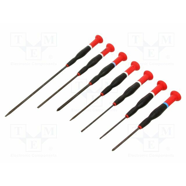 Screwdriver: precision-set; Phillips,slot; 7pcs. |
