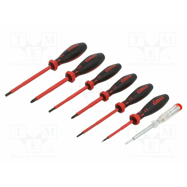Screwdriver: insulated-set; Pozidriv®,slot; 7pcs. |