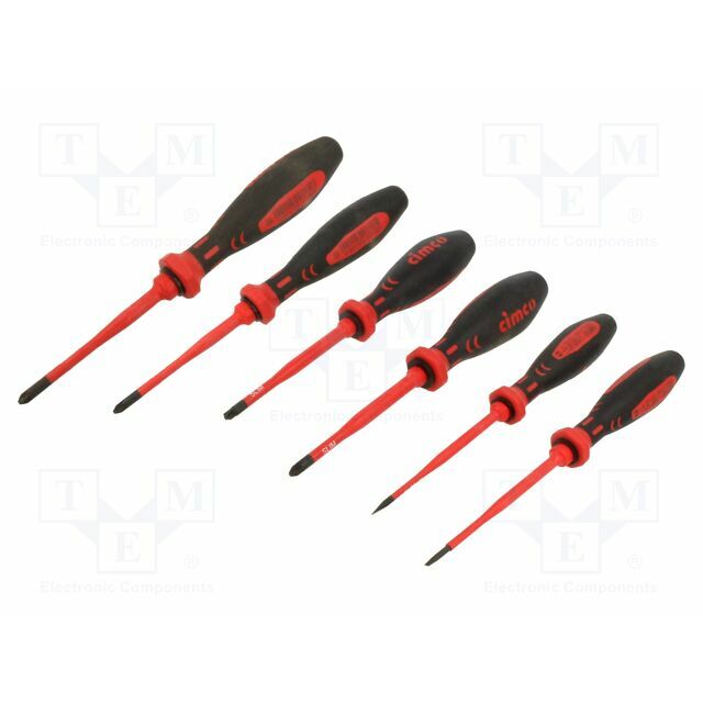 Screwdriver: insulated-set; PlusMinus PZ-type,Pozidriv®,slot