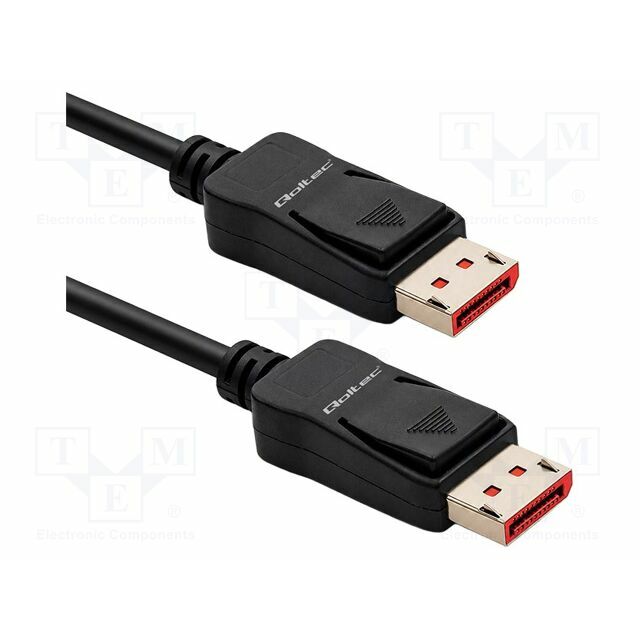 Cable; DisplayPort plug,both sides; PVC