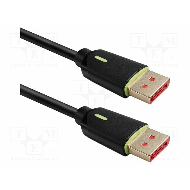 Cable; DisplayPort plug,both sides; PVC