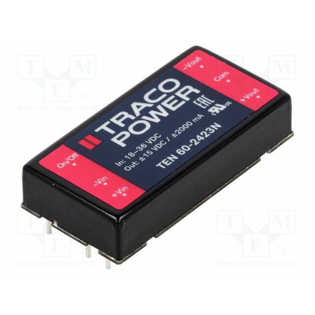 TRACO POWER Converter: DC/DC; 60W; Uin: