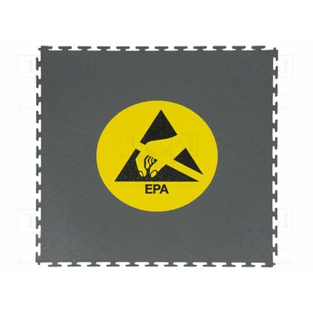 STATICTEC Mat: floor; antislip; ESD; grey