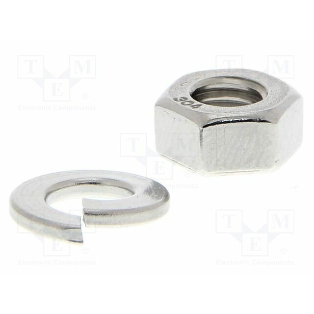 OMRON Nut M6; Kit: spring washer