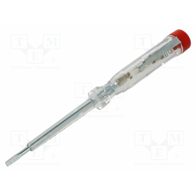 Screwdriver: voltage tester; slot; 3mm; Blade