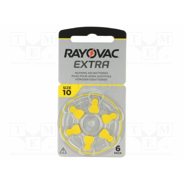 RAYOVAC Battery: zinc air (ZnO2); coin