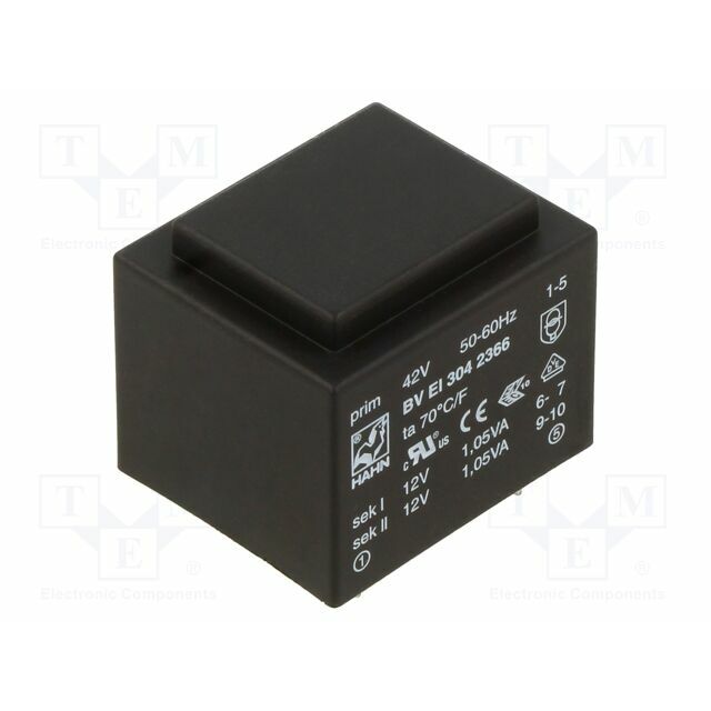 HAHN Transformer: encapsulated; 2.1VA; 42VAC