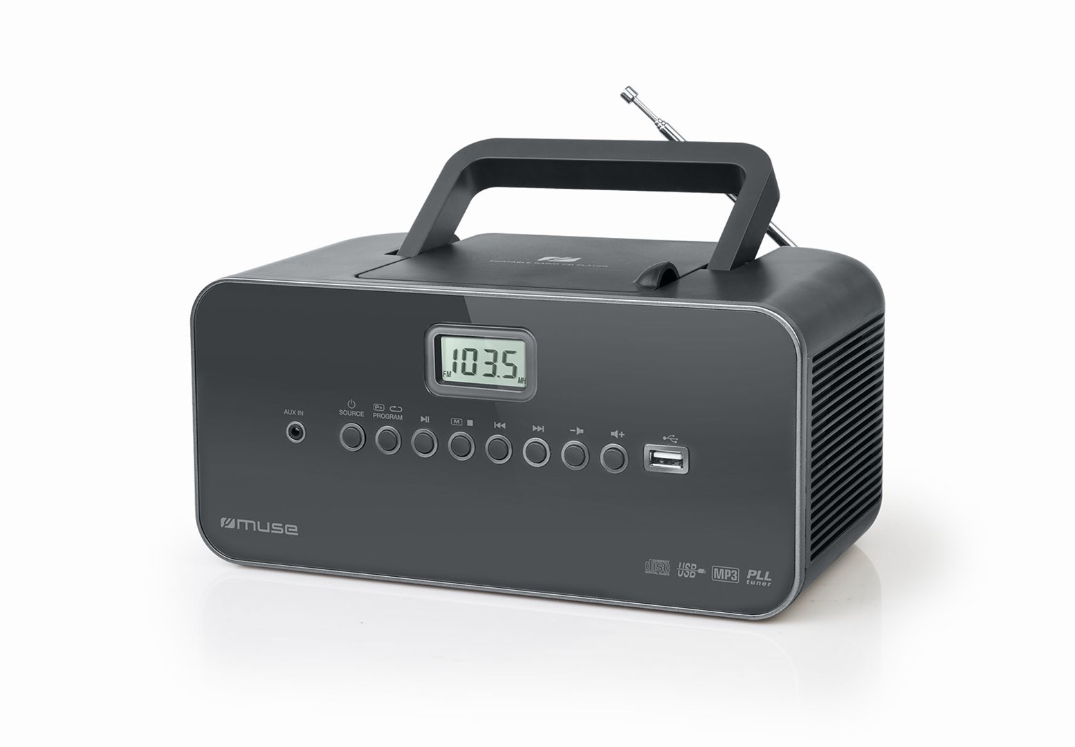 Pārnēsājams radio + CD/MP3 atskaņotājs ar