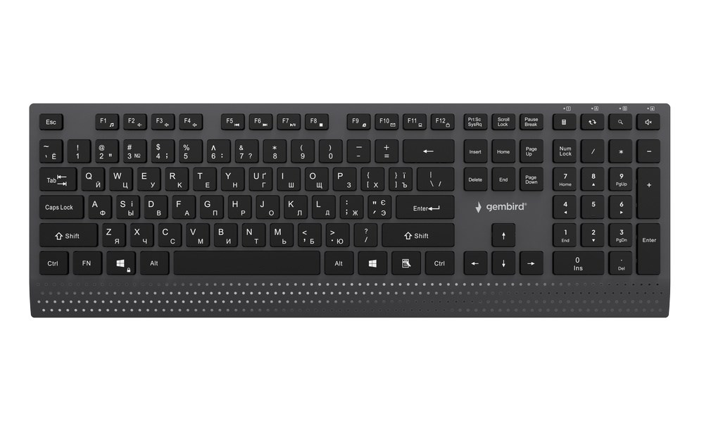 Gembird KB-MCH-06-CYRL Plāna multivides vadu tastatūra