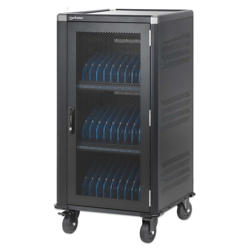 Manhattan Laptop Charging Cabinet Trolley/Cart via