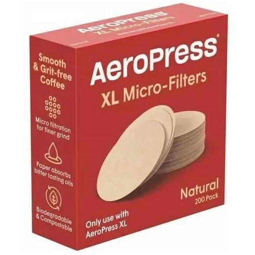 Aeropress paper coffee filters, natural, XL