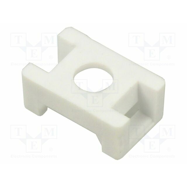 HELLERMANNTYTON Holder; screw; polyamide; UL94V-2; white