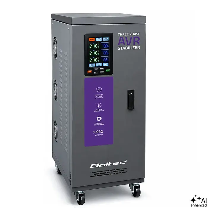 Qoltec Trójfazowy stabilizator napięcia AVR MULTIPROTECTION