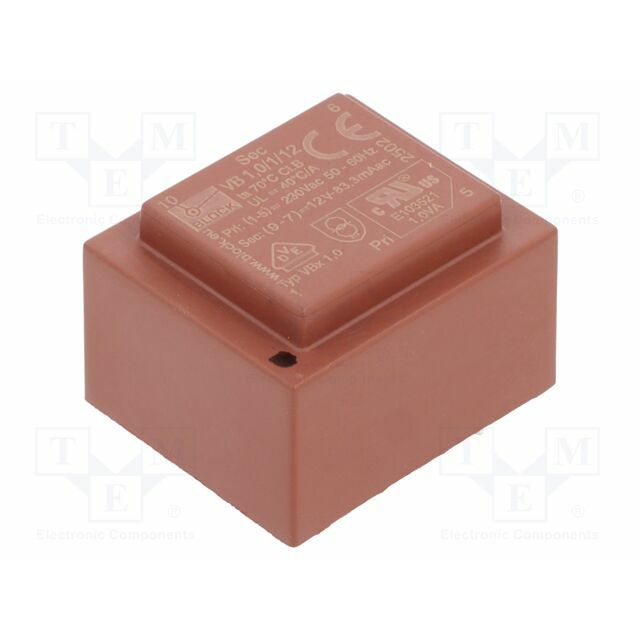 BLOCK Transformer: encapsulated; 1VA; 230VAC; 12V