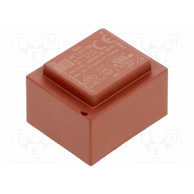 BLOCK Transformer: encapsulated; 1VA; 230VAC; 24V