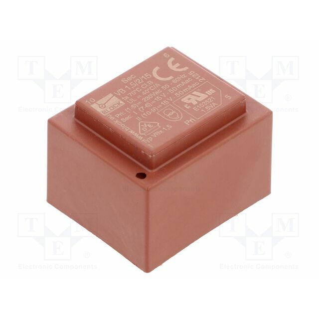 BLOCK Transformer: encapsulated; 1.5VA; 230VAC
