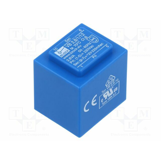 BLOCK Transformer: encapsulated; 2.8VA; 230VAC