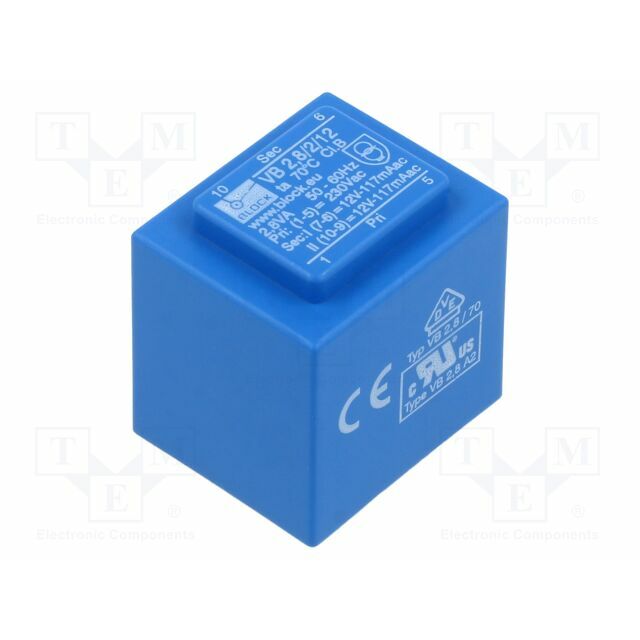 BLOCK Transformer: encapsulated; 2.8VA; 230VAC