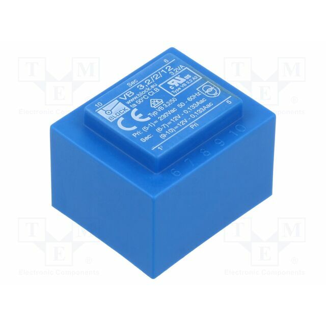 BLOCK Transformer: encapsulated; 3.2VA; 230VAC