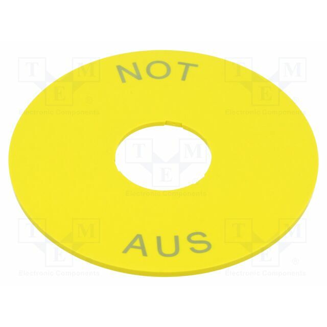 SIEMENS Warning plate; 22mm; 3SU1.5