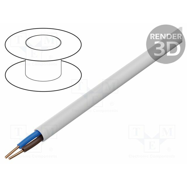 ELEKTROKABEL Wire; YDY; 2x6mm2; round; wire