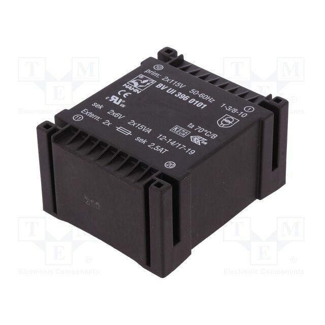 HAHN Transformer: encapsulated; 30VA; 115VACx2; 7