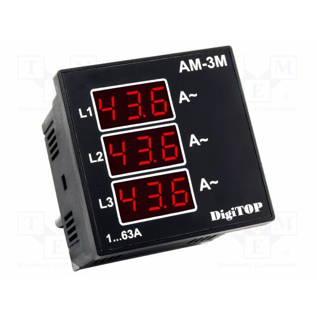 DIGITOP ELECTRIC Ammeter; digital,mounting; 1÷63A