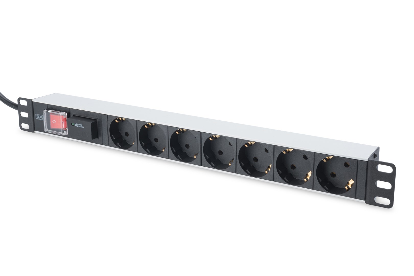 Digitus aluminum outlet strip with switch