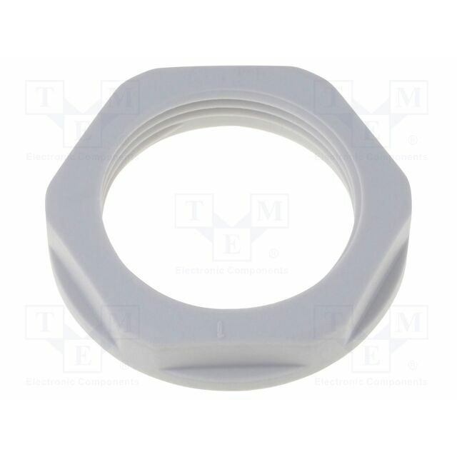 Nut; PG11; polyamide; 24mm; grey; Thread: