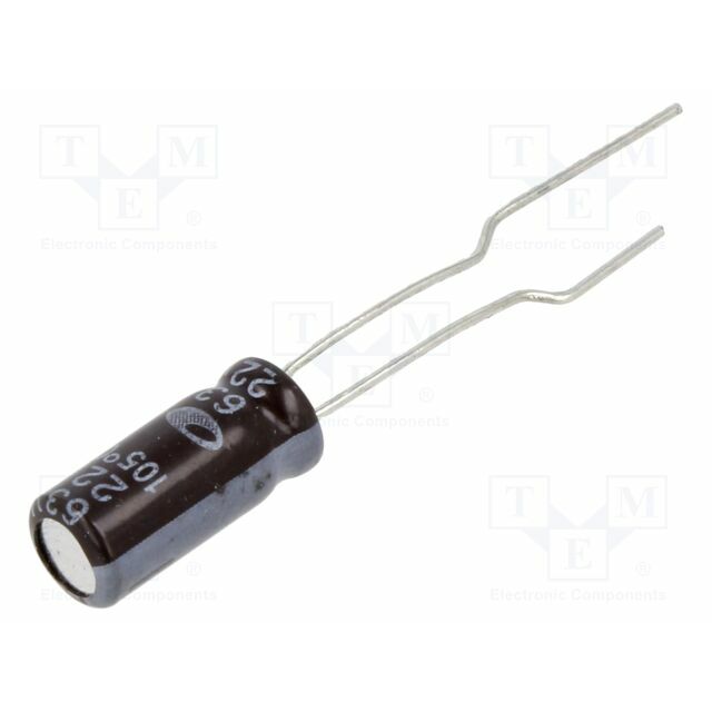 SAMWHA Capacitor: electrolytic; THT; 22uF; 63VDC