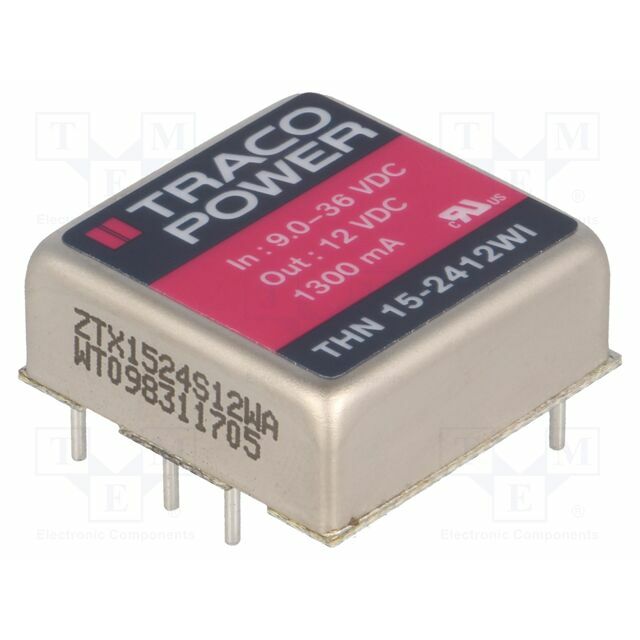 TRACO POWER Converter: DC/DC; 15W; Uin: