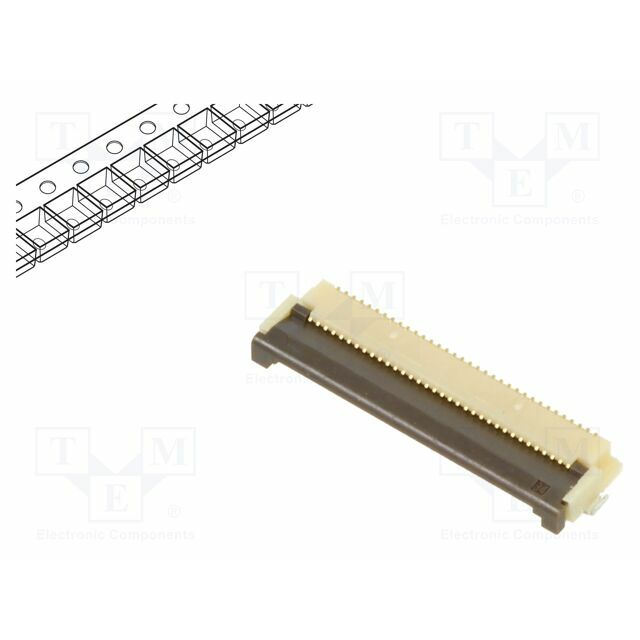 HIROSE Connector: FFC/FPC; gold-plated; SMT; 500mA