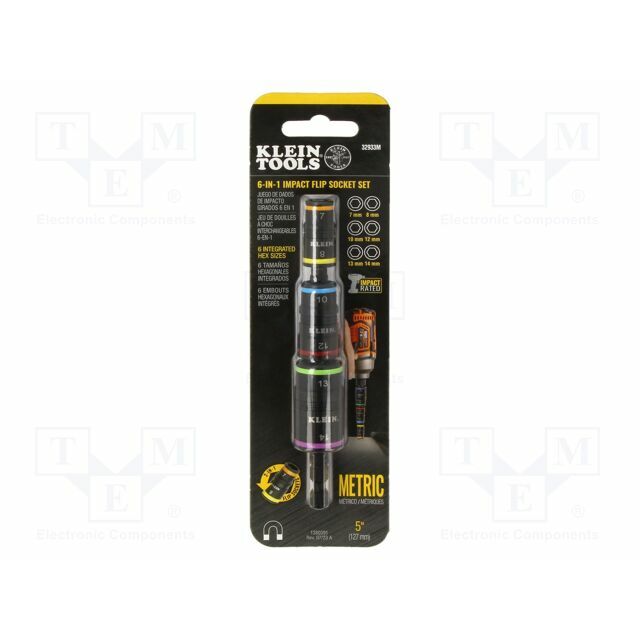KLEIN TOOLS Socket-set; 6-angles,socket spanner