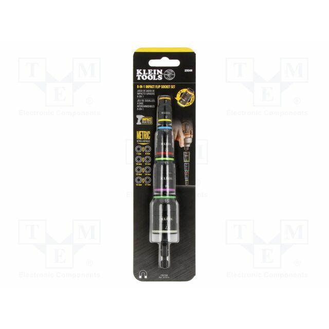 KLEIN TOOLS Socket-set; 6-angles,socket spanner