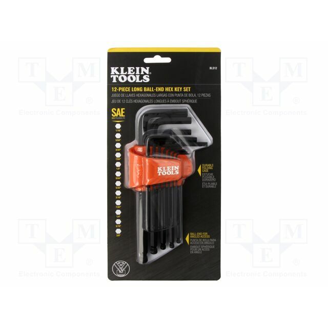 KLEIN TOOLS Wrench-set; hex key,spherical