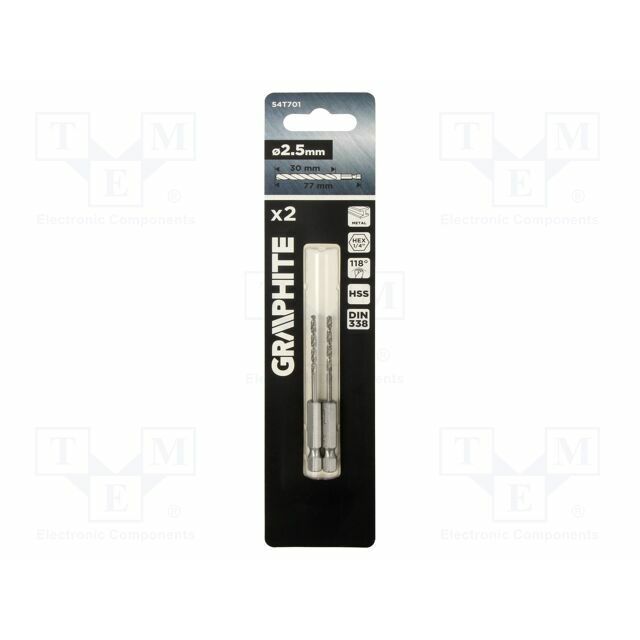 GRAPHITE Drill bit; for metal; Ø: