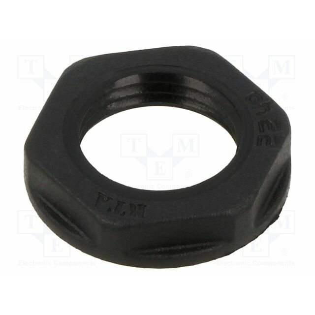 Nut; PG9; polyamide; black; Thread: PG
