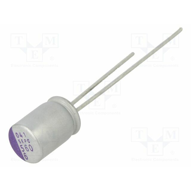 PANASONIC Capacitor: polymer; 560uF; 6.3VDC