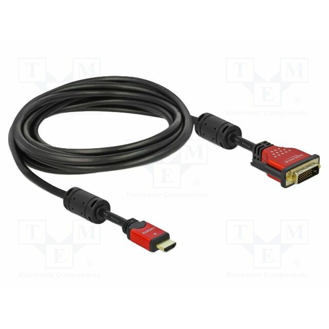 Cable; DVI-D (24+1) plug,HDMI plug