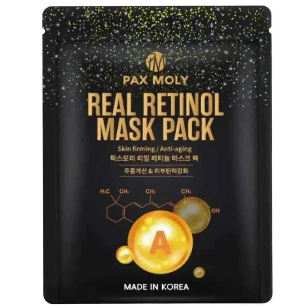 PaxMoly, Real Retinol, Anti-Aging, Sheet Mask