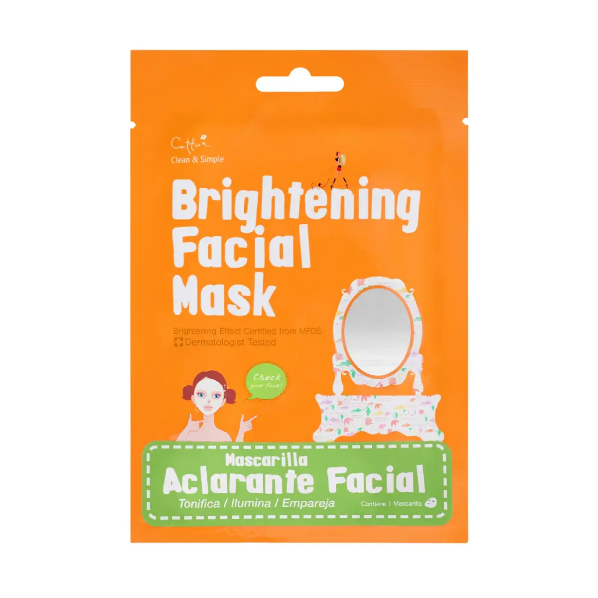 Cettua, Cettua, Brightening, Sheet Mask, For