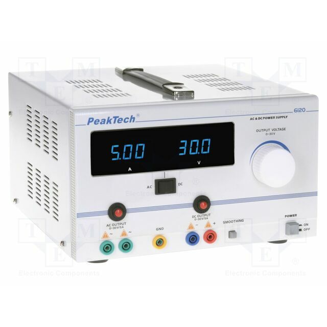 PEAKTECH Laboratory power supply: standard; 0÷30VDC