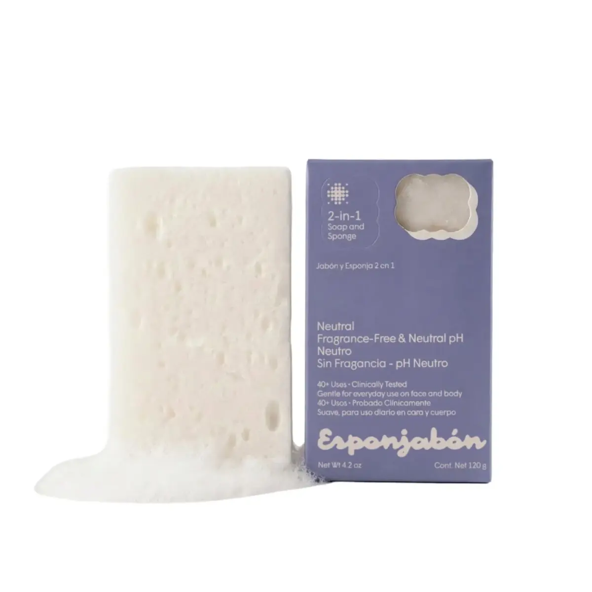 Esponjabon, Neutral, Fragrance-Free, Cleansing & Exfoliating